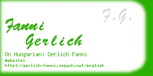 fanni gerlich business card